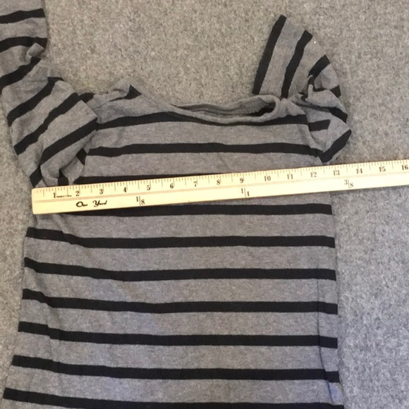 Crazy 8 Boys Sz‎ XS 4 Short Gray Striped Long Sleeve 100% Cotton Neutral Preppy - Picture 7 of 10